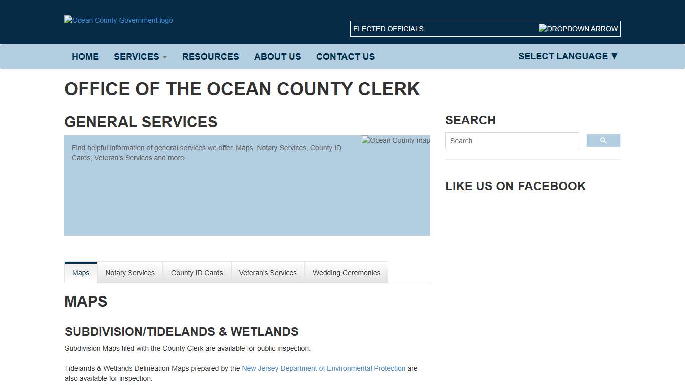 General Services Office of the Ocean County Clerk
