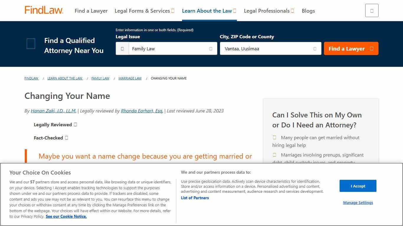 Changing Your Name - FindLaw